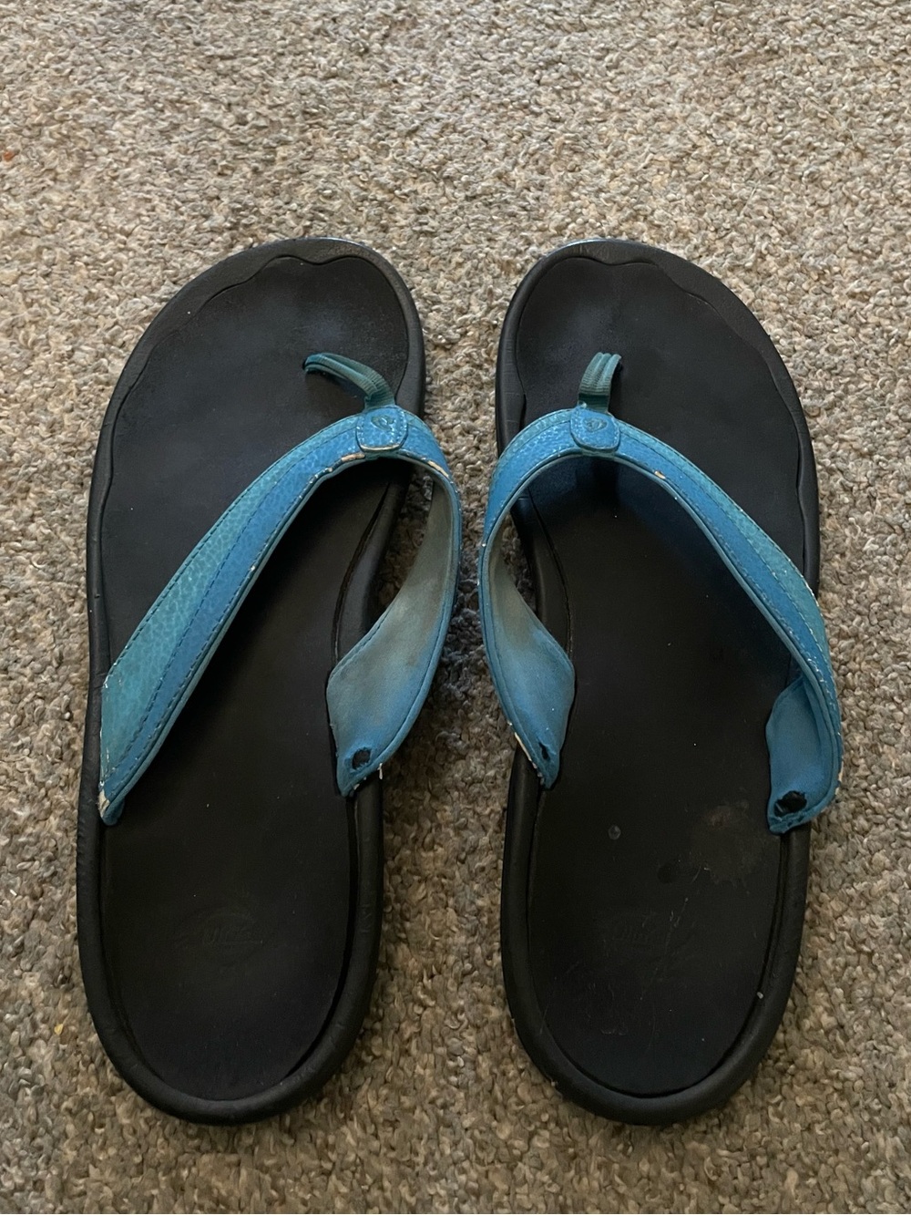 Olukai Ohana Flip Flops Ocean Blue Beach Women's Sandals Thongs 10